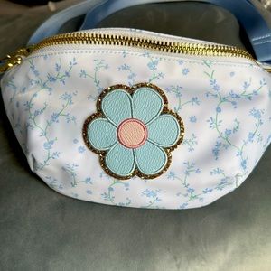 Stoney Clover Floral Blue Fanny Pack With Flower Patch